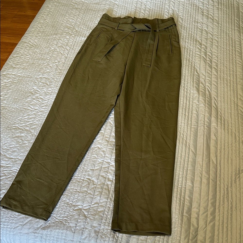 Charlotte Russe Olive Green High-Waist Trousers